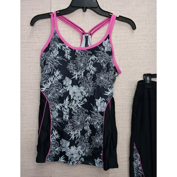 2pc racerback tank top and Capri bathing suit swim suit size Large - Picture 4 of 12